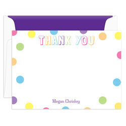 Confetti Thank You Flat Note Cards